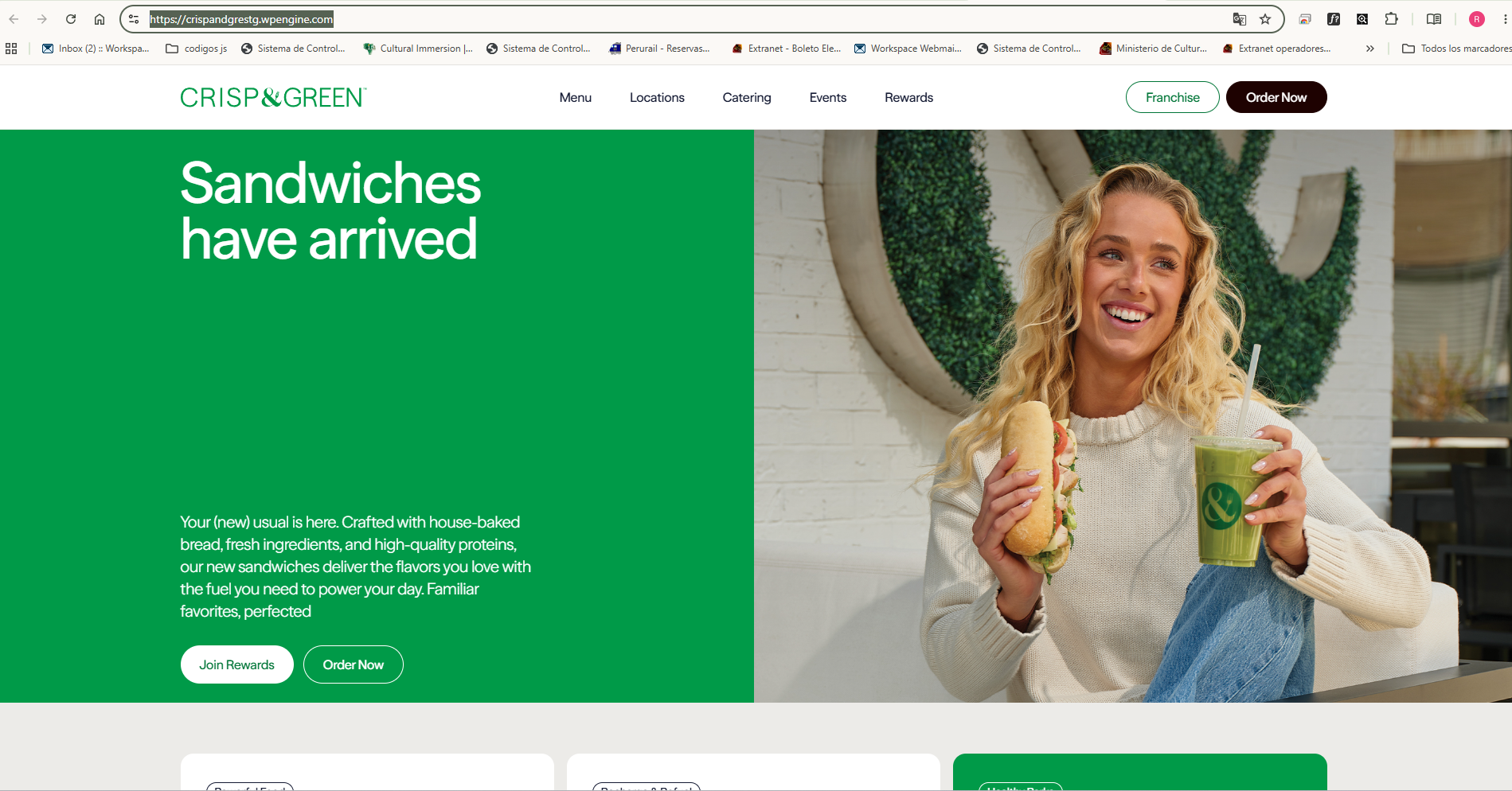 Crisp and Green website